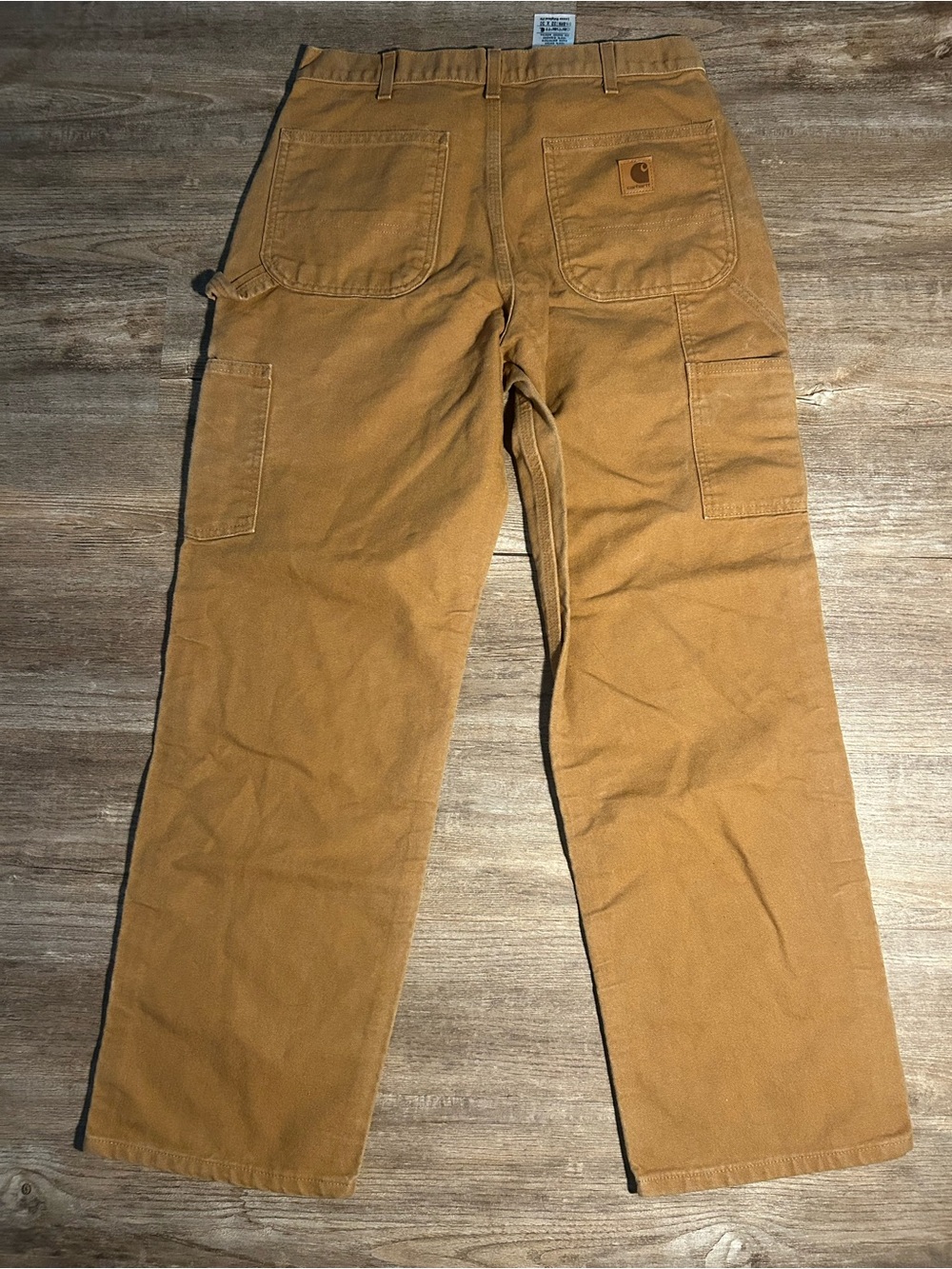 Carhartt Tan Work Cargo Pants - Heavy-Duty Duck Canvas 32/30 loose fitt. New w/o